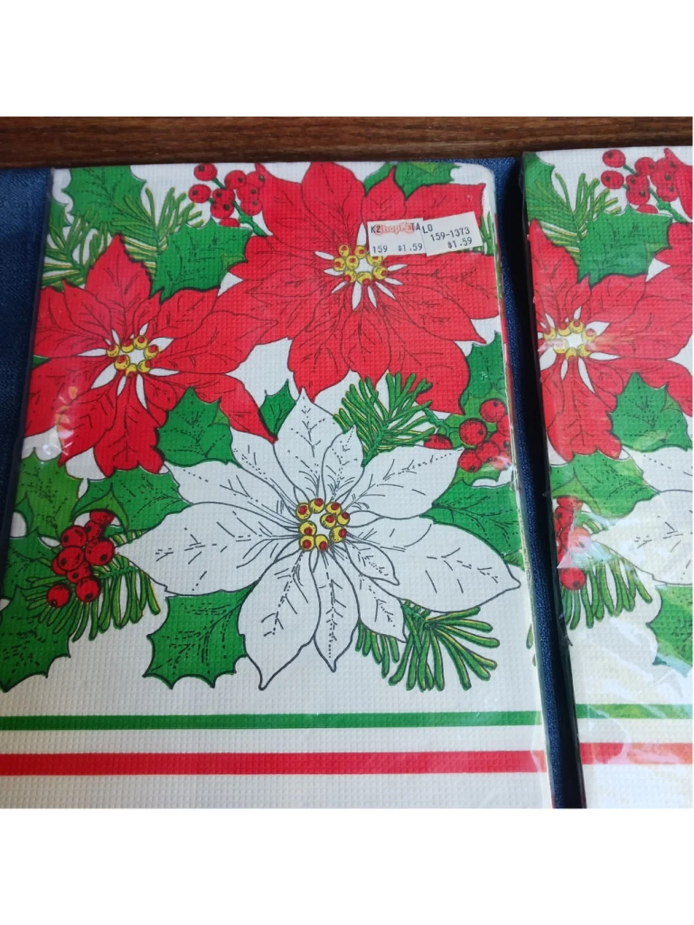 2 Vintage CHRISTMAS Paper Tablecloth 54